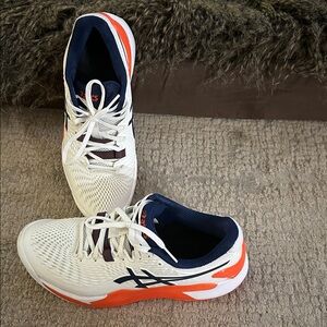 ASICS Navy and White Sneakers